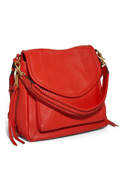 Aimee Kestenberg All For Love Convertible Leather Shoulder Bag In Corvette Red