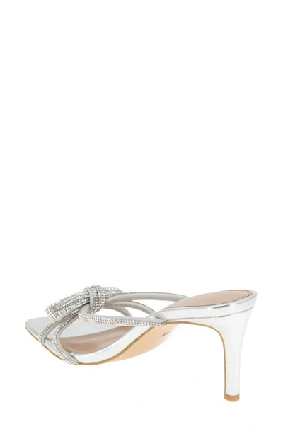Bcbgeneration Selma Womens Rhinestone Manmade Slide In Silver