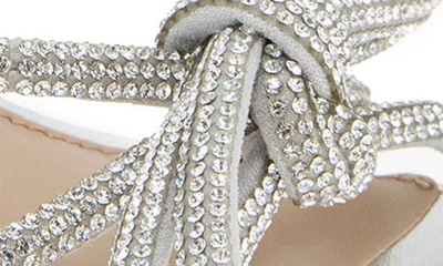 Bcbgeneration Selma Womens Rhinestone Manmade Slide In Silver