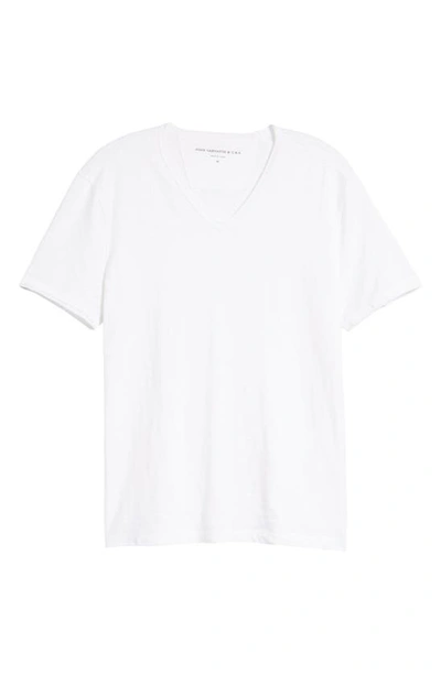 Shop John Varvatos Slim Fit Slub Jersey V-neck T-shirt In Salt