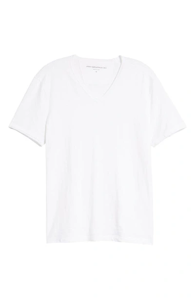 John Varvatos Star Usa Slim Fit Slubbed V-neck T-shirt In Salt