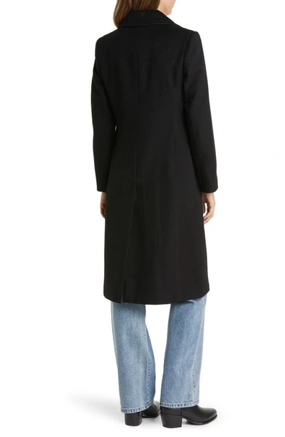 Shop Sam Edelman Long Twill Coat In Black