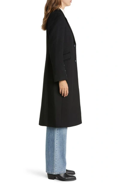 Shop Sam Edelman Long Twill Coat In Black