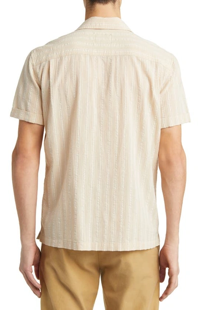 Shop Rails Vice Stripe Short Sleeve Guayabera Shirt In Ghee