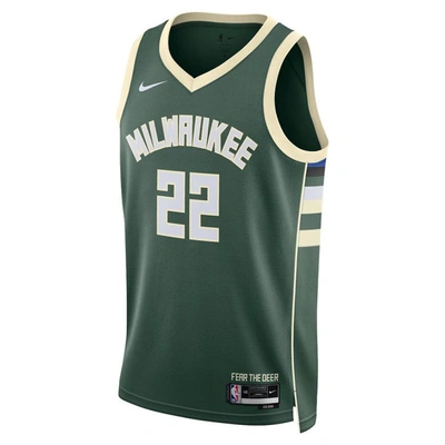 Nike Unisex  Khris Middleton Hunter Green Milwaukee Bucks Swingman Jersey In Hunter Green