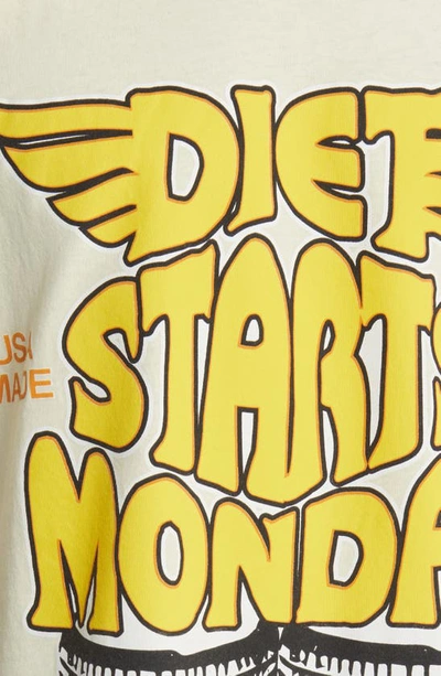 Shop Diet Starts Monday Tire Cotton Graphic T-shirt In Antique White
