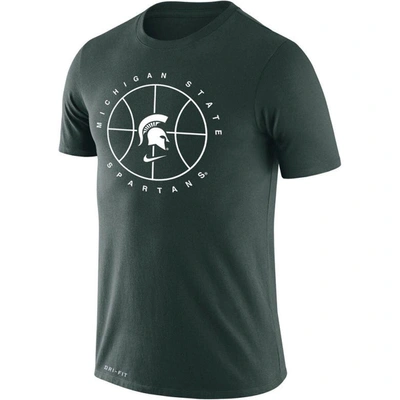 Shop Nike Green Michigan State Spartans Basketball Icon Legend Performance T-shirt