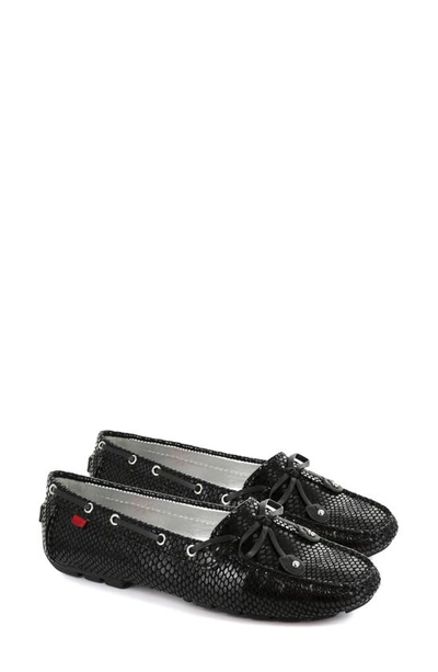 Marc Joseph New York Women's Cypress Hill Loafers In Black Snake Print Leather