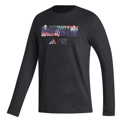 Shop Adidas Originals Adidas Black Washington Huskies Honoring Black Excellence Long Sleeve T-shirt