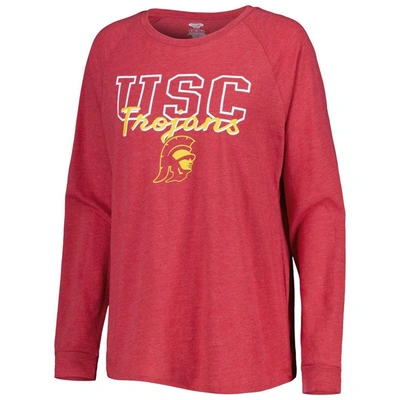 Shop Concepts Sport Cardinal/gray Usc Trojans Raglan Long Sleeve T-shirt & Shorts Sleep Set