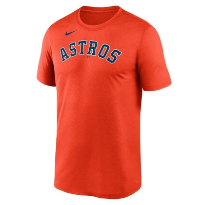 Shop Nike Orange Houston Astros New Legend Wordmark T-shirt