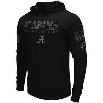 Shop Colosseum Black Alabama Crimson Tide Oht Military Appreciation Hoodie Long Sleeve T-shirt