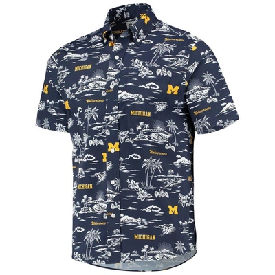 Shop Reyn Spooner Navy Michigan Wolverines Classic Button-down Shirt