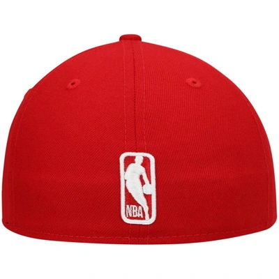 Shop New Era Red Atlanta Hawks Team Low Profile 59fifty Fitted Hat
