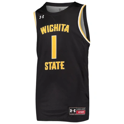 Shop Under Armour Youth  #1 Black Wichita State Shockers Replica Basketball Jersey