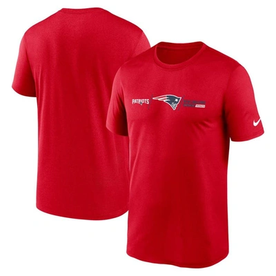 Shop Nike Red New England Patriots Horizontal Lockup Legend T-shirt