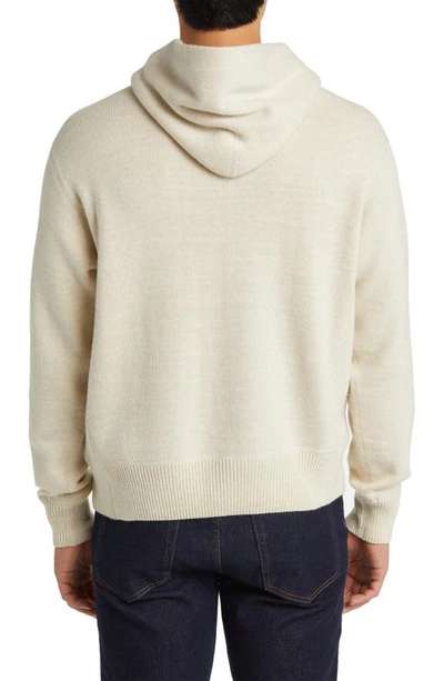 Shop Buck Mason Wool & Cashmere Sweater Hoodie In Heather Oat
