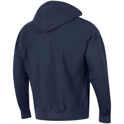 Champion Navy Virginia Cavaliers Team Arch Reverse Weave Pullover Hoodie In Navy
