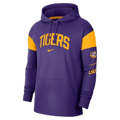 Shop Nike Purple Lsu Tigers Jersey Performance Pullover Hoodie