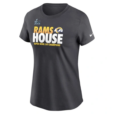 Shop Nike Anthracite Los Angeles Rams Super Bowl Lvi Champions Local T-shirt