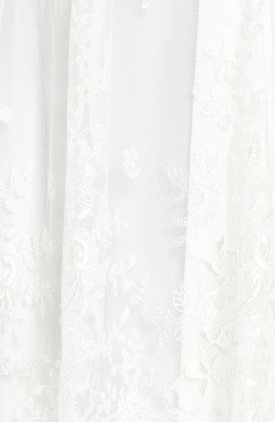 Rya Collection Plus Size Short Embroidered Lace Sheer Robe In Ivory
