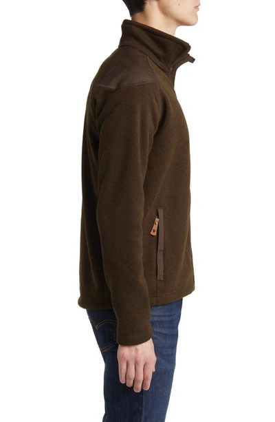 Shop Fjall Raven Buck Fleece Jacket In Dark Olive