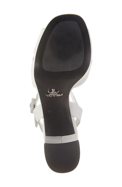 Prada Diagram Platform Sandal In White