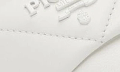 Shop Prada Diagram Platform Sandal In White