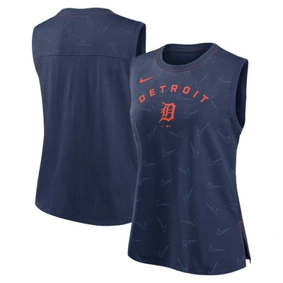 Shop Nike Navy Detroit Tigers Muscle Play Tank Top
