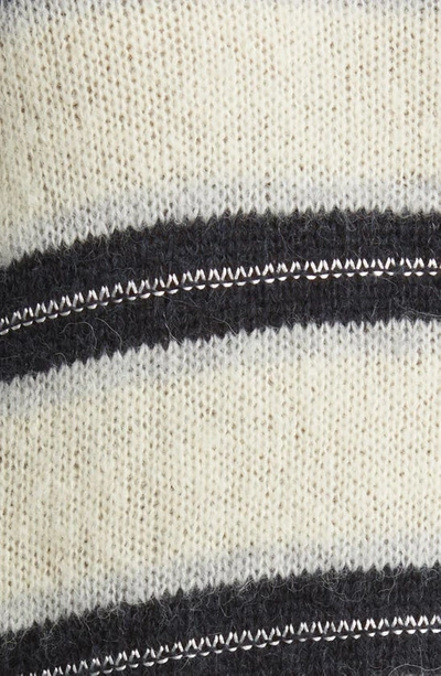 Shop Rag & Bone Kelly Stripe Alpaca & Wool Blend Crewneck Sweater In Ivory Multi