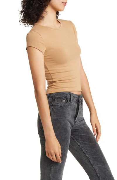 Shop Bdg Urban Outfitters Slinky Cap Sleeve T-shirt In Stone