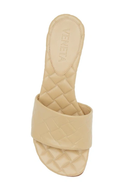 Shop Bottega Veneta Intrecciato Embossed Slide Sandal In Cane Sugar