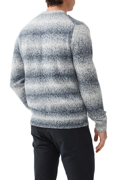 Shop Rodd & Gunn Wave Break Stripe Cotton Blend Crewneck Sweater In Ocean