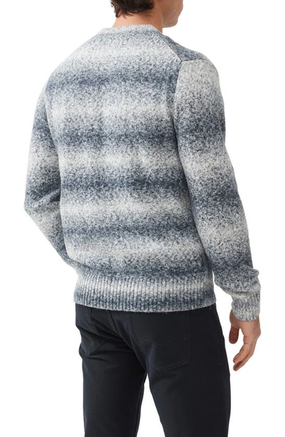 Rodd & Gunn Wave Break Stripe Cotton Blend Crewneck Sweater In Ocean