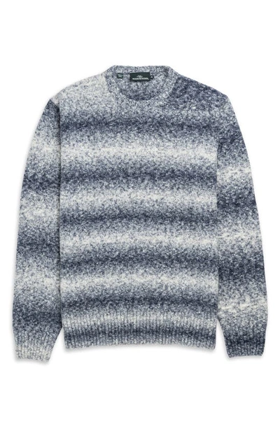 Rodd & Gunn Wave Break Stripe Cotton Blend Crewneck Sweater In Ocean