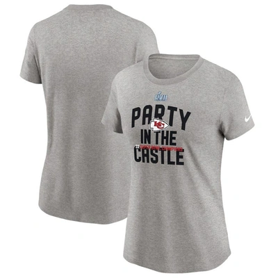 Shop Nike Gray Kansas City Chiefs Super Bowl Lvii Champions Parade T-shirt In Heather Gray
