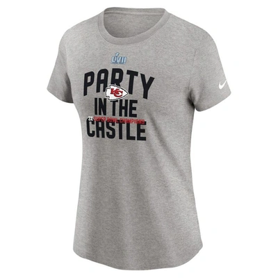 Shop Nike Gray Kansas City Chiefs Super Bowl Lvii Champions Parade T-shirt In Heather Gray