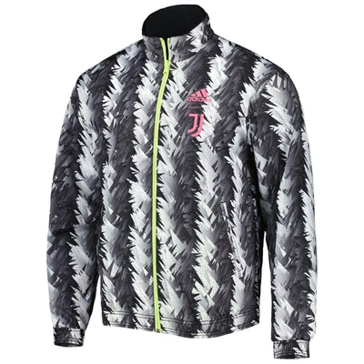 Shop Adidas Originals Adidas Black Juventus 2022/23 On-field Team Logo Anthem Reversible Full-zip Jacket