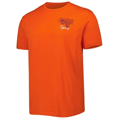 Shop Image One Orange Clemson Tigers Vintage Through The Years Two-hit T-shirt