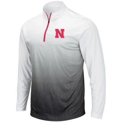 Shop Colosseum Gray Nebraska Huskers Magic Team Logo Quarter-zip Jacket