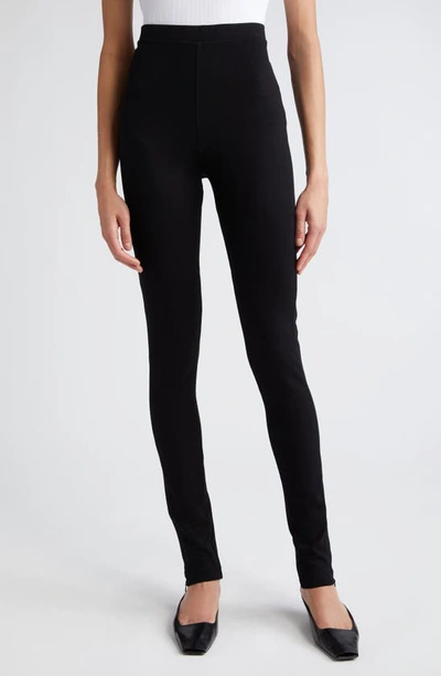 Shop Totême Zip Leggings In Black