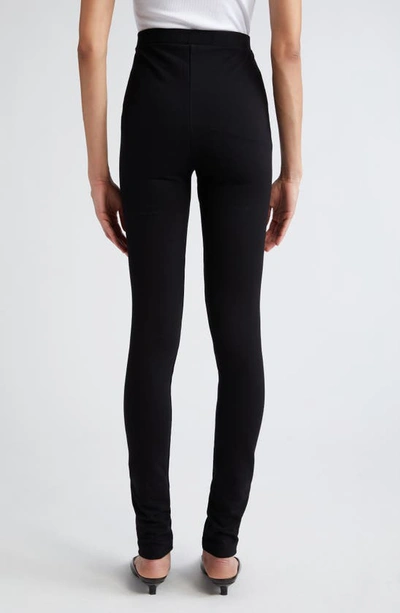 Shop Totême Zip Leggings In Black