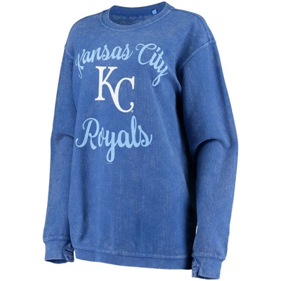 Shop G-iii 4her By Carl Banks Royal Kansas City Royals Script Comfy Cord Pullover Sweatshirt