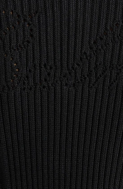 Balmain Ribbed Texture Knit Cardigan With Gold Buttons In Black