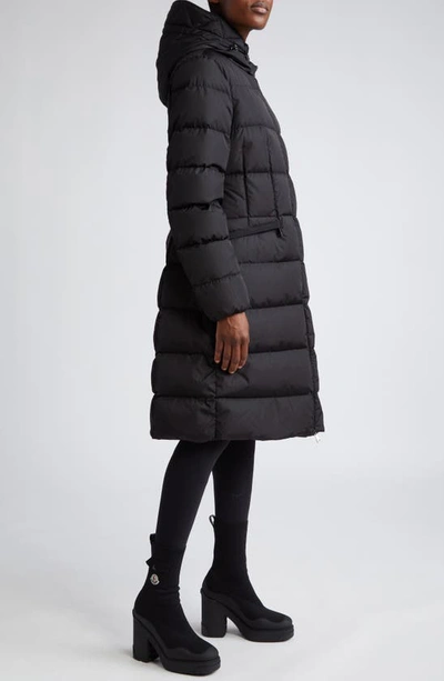 Shop Moncler Avocette Hooded Down Coat In Black