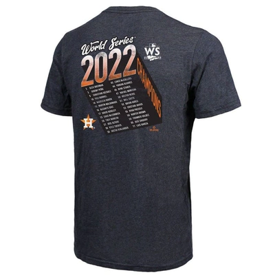 Shop Majestic Threads Navy Houston Astros 2022 World Series Champions Life Of The Party Tri-blend T-shirt