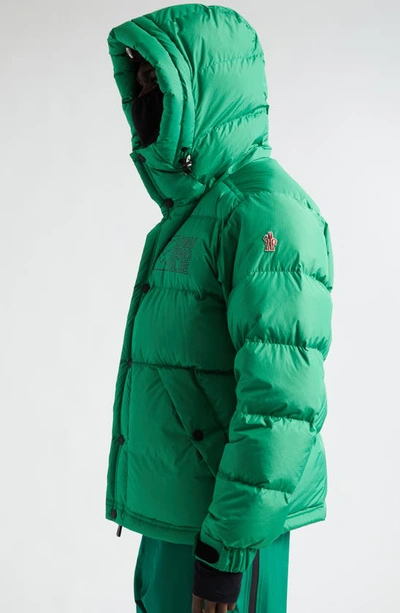Shop Moncler Cristaux Quilted Ripstop Down Jacket In Green