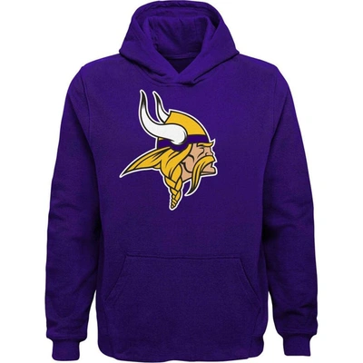 Shop Outerstuff Youth Purple Minnesota Vikings Team Logo Pullover Hoodie