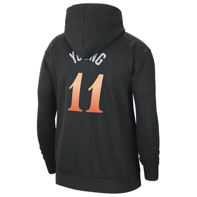 Shop Nike Trae Young Black Atlanta Hawks 2022/23 City Edition Name & Number Pullover Hoodie