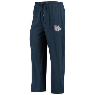 Shop Concepts Sport Navy/heathered Charcoal Gonzaga Bulldogs Meter Long Sleeve T-shirt & Pants Sleep Set